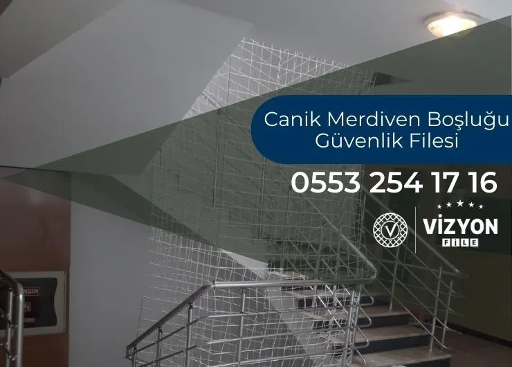 Canik merdiven boşluğu güvenlik filesi